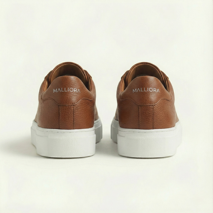 Sneaker Malliora en Cuir Pleine Fleur - Marron