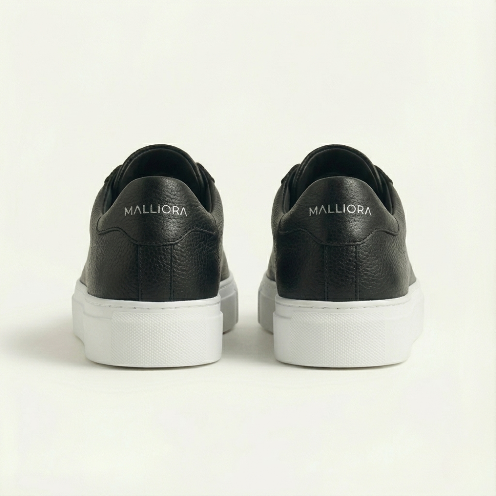 Sneaker Malliora en Cuir Pleine Fleur - Noir