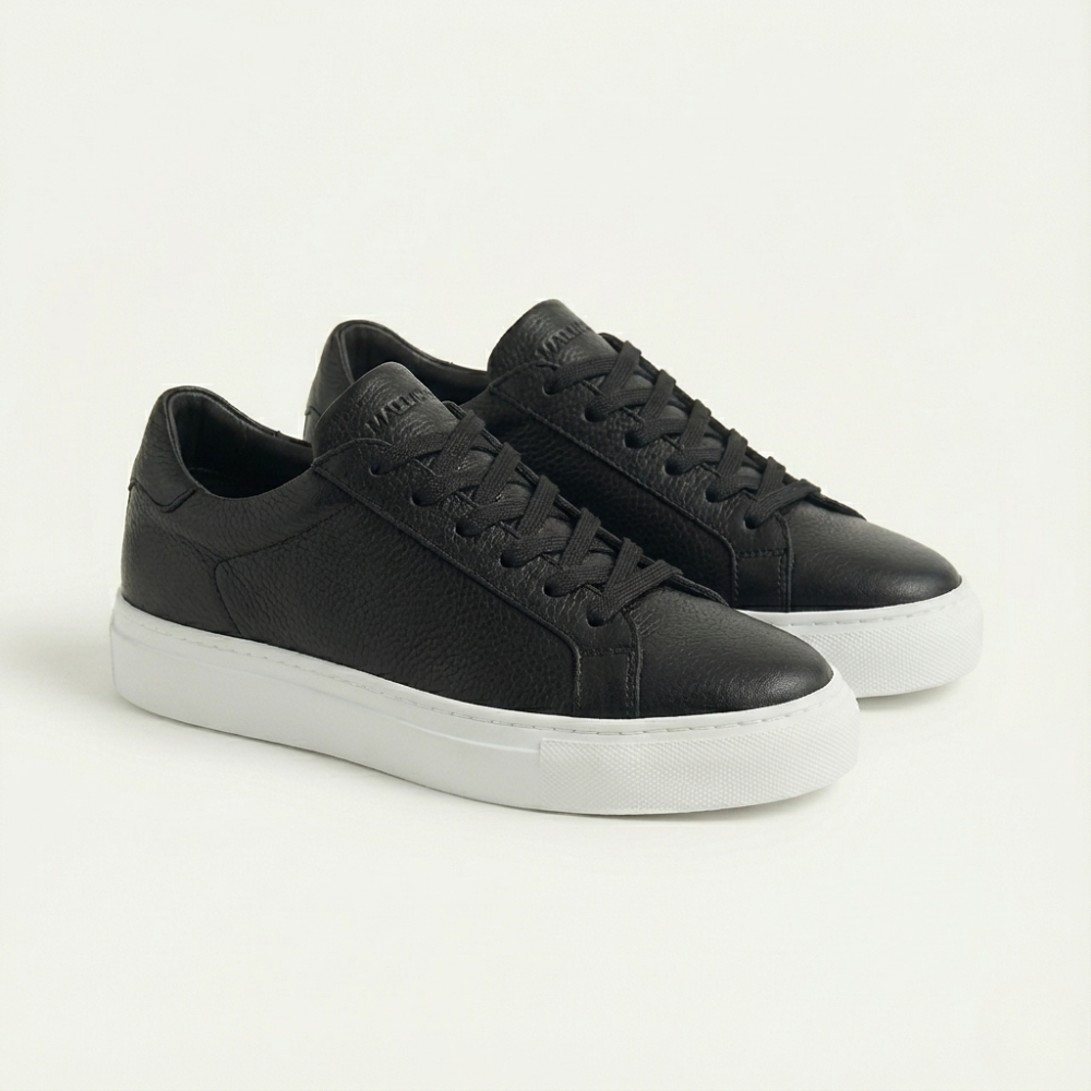 Sneaker Malliora en Cuir Pleine Fleur - Noir