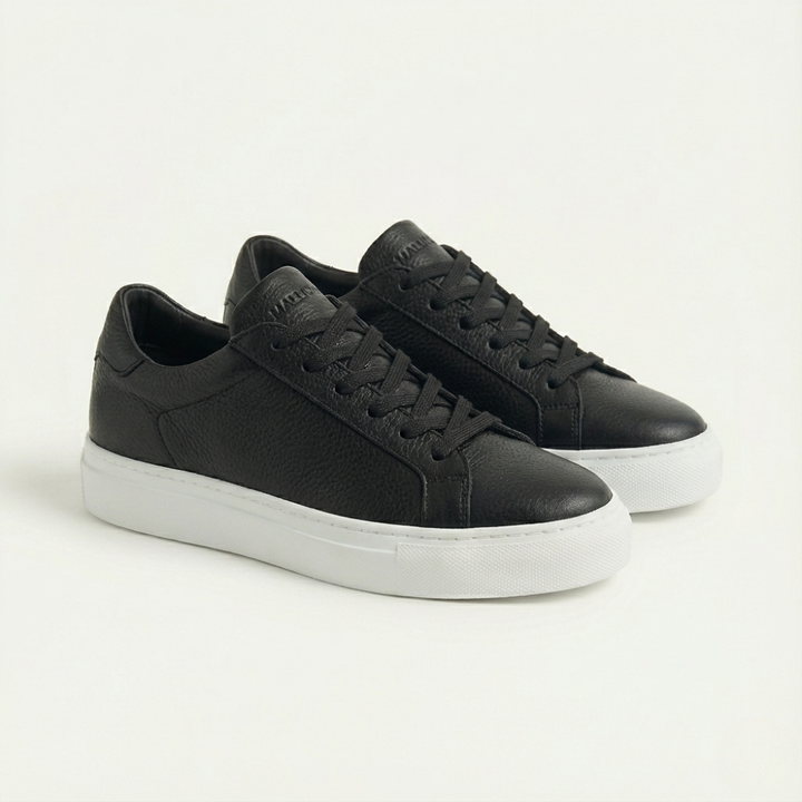 Sneaker Malliora en Cuir Pleine Fleur - Noir