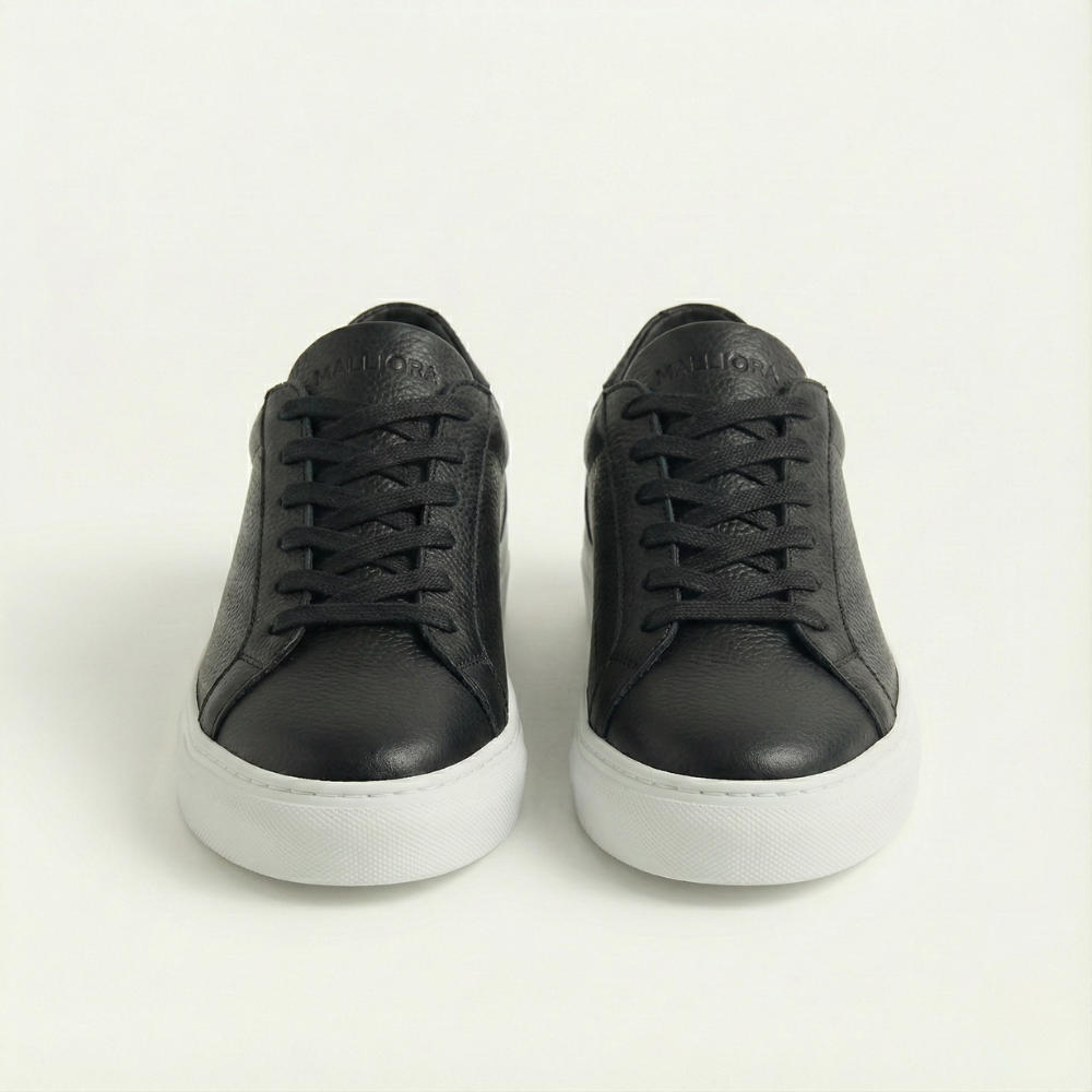 Sneaker Malliora en Cuir Pleine Fleur - Noir