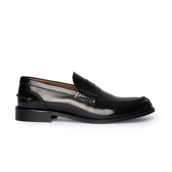 Mocassini Uomo Eleganti in Pelle di Vitello Spazzolato Neri Slip-On 0