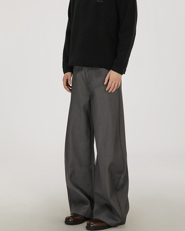 Wide-Leg Wool Trousers