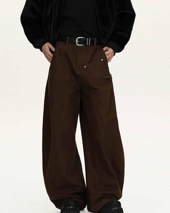 Wide-Leg Utility Pants