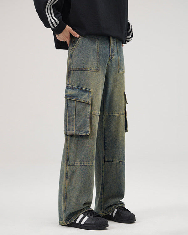 Men's Vintage Wash Cargo Jeans