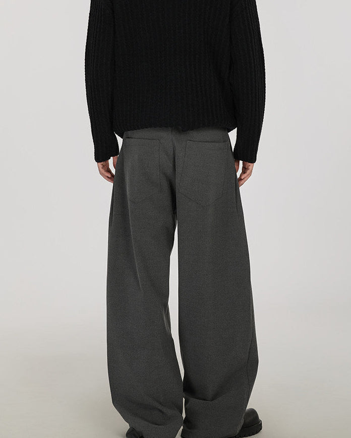 Men's Wide-Leg Stretch Trousers