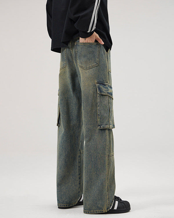 Men's Vintage Wash Cargo Jeans