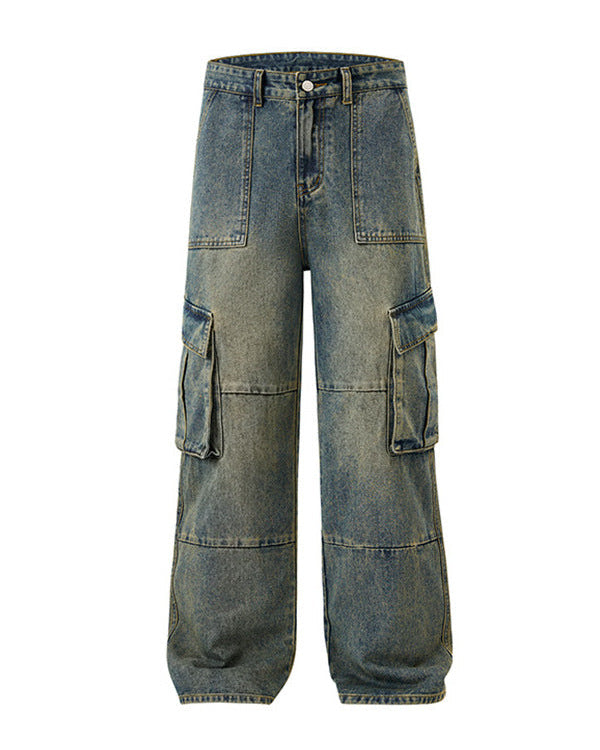 Men's Vintage Wash Cargo Jeans