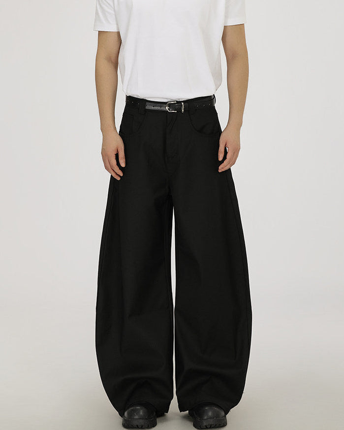 Wide-Leg Wool Trousers