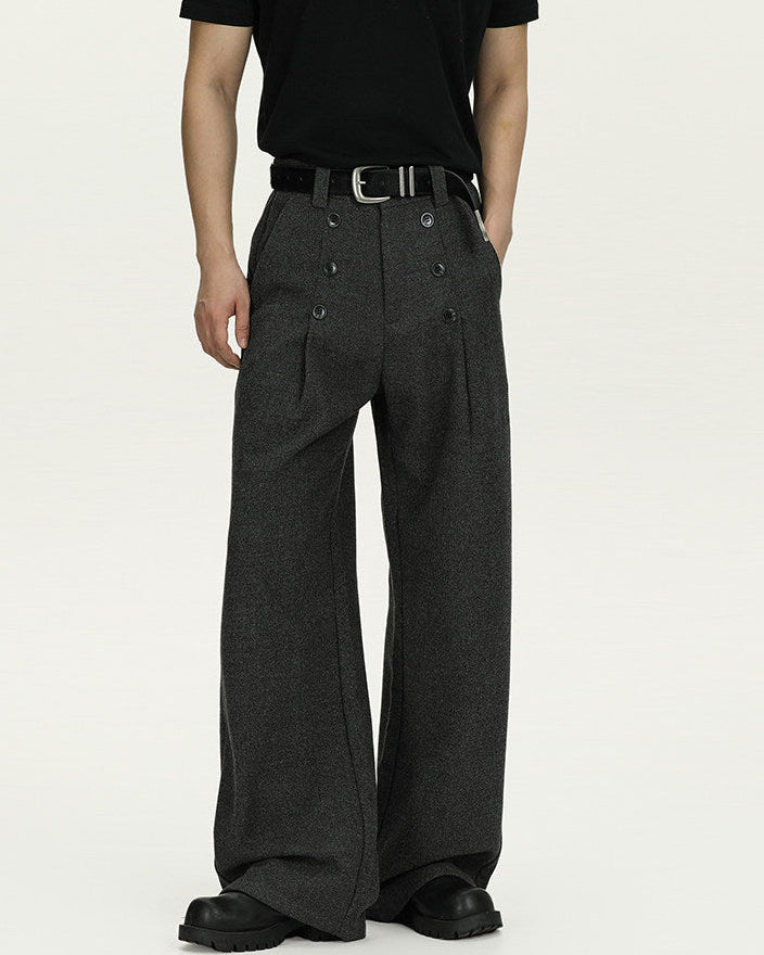 Wool Wide-Leg Trousers