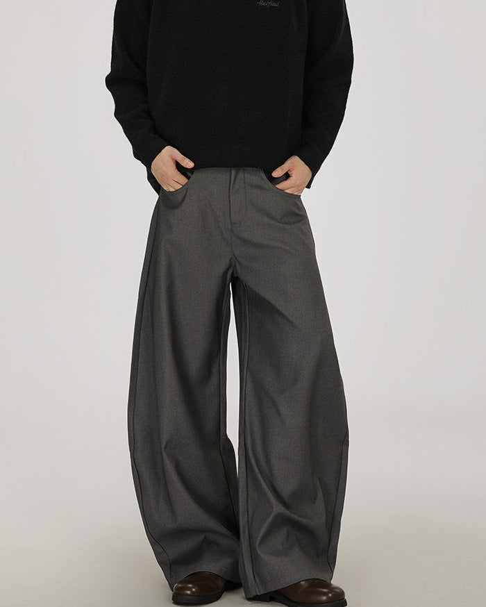 Wide-Leg Wool Trousers