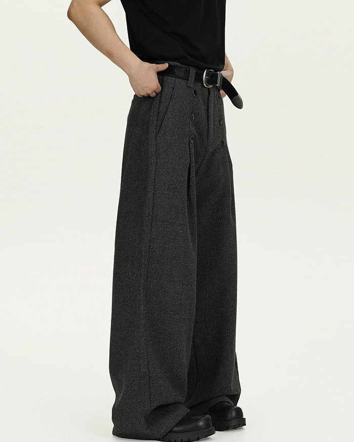 Wool Wide-Leg Trousers