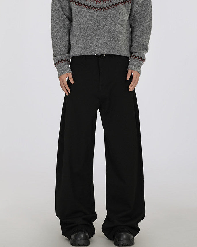Men's Wide-Leg Stretch Trousers