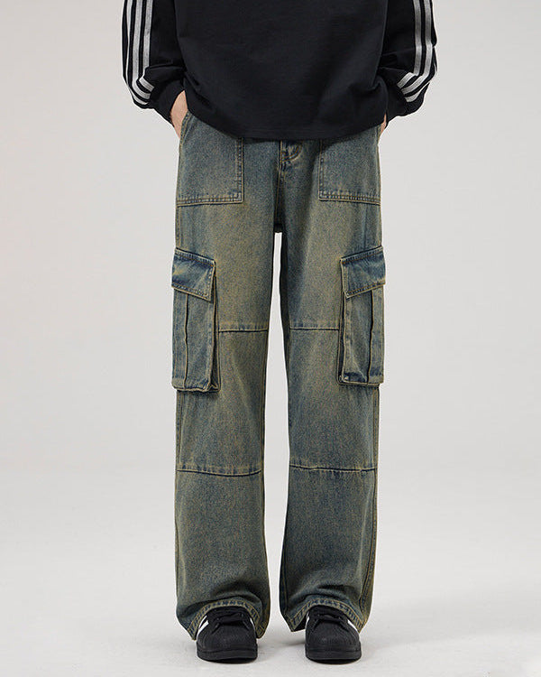 Men's Vintage Wash Cargo Jeans