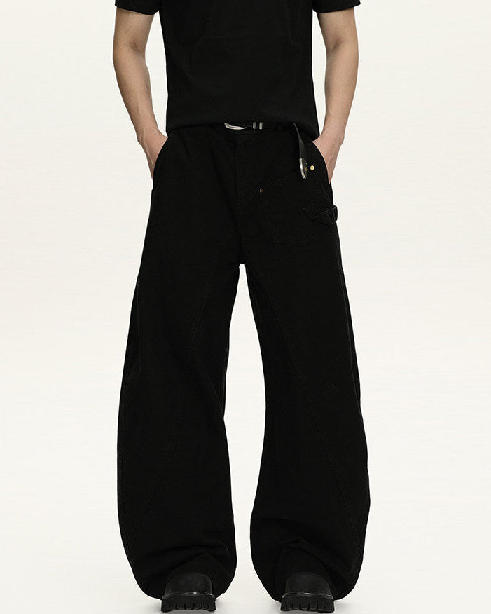 Wide-Leg Utility Pants