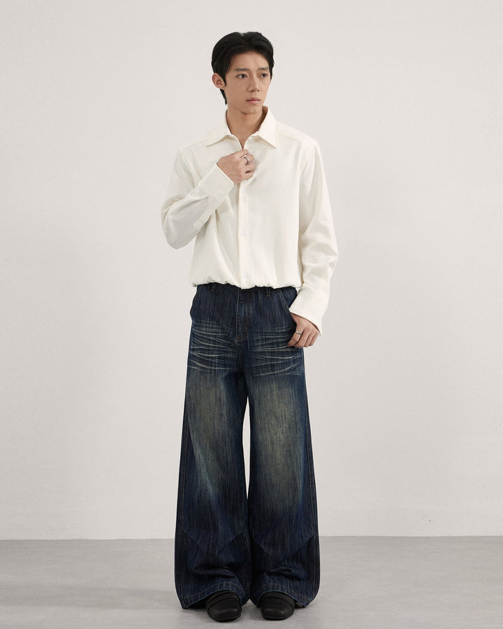 Men's Whisper Fade Pleated Jeans