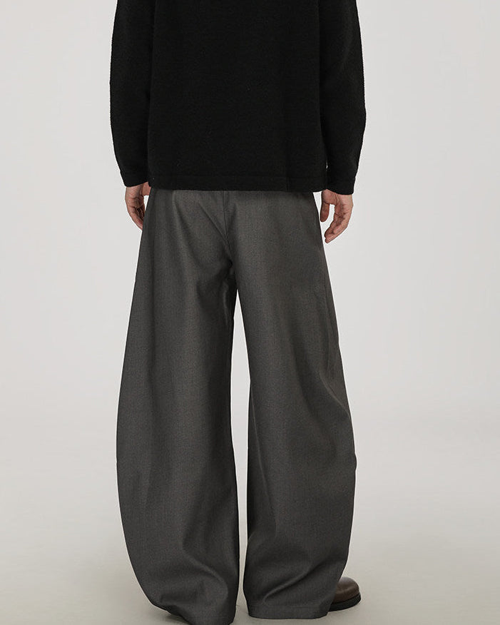 Wide-Leg Wool Trousers