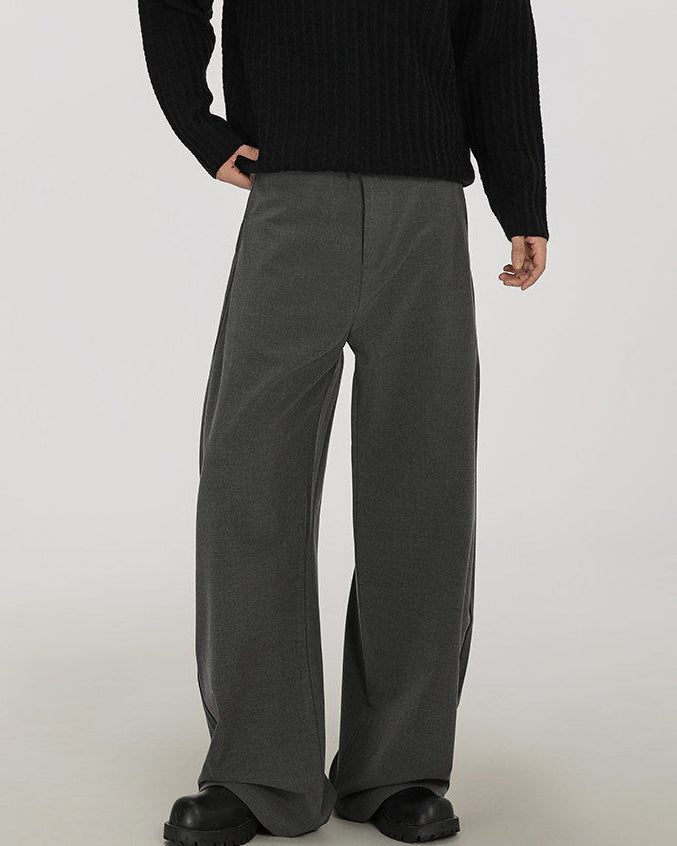 Men's Wide-Leg Stretch Trousers
