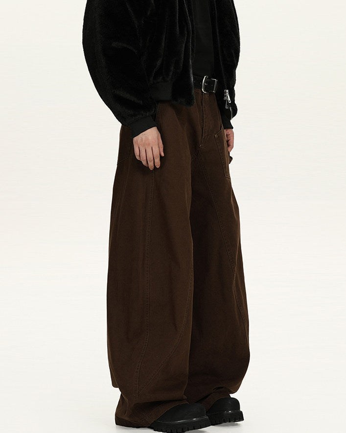 Wide-Leg Utility Pants