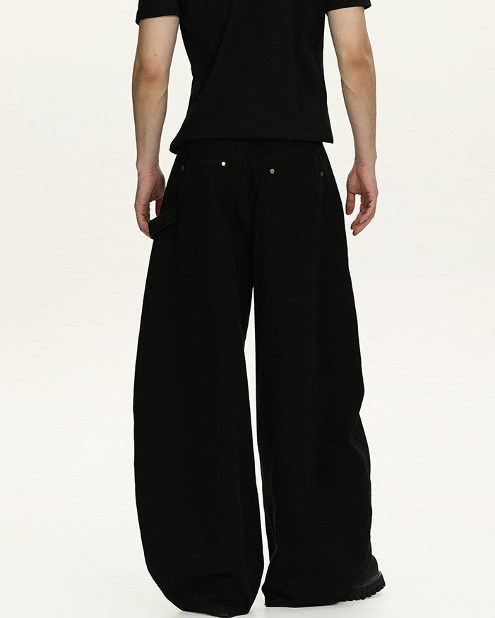 Wide-Leg Utility Pants