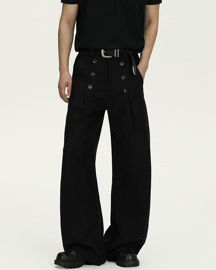 Wool Wide-Leg Trousers