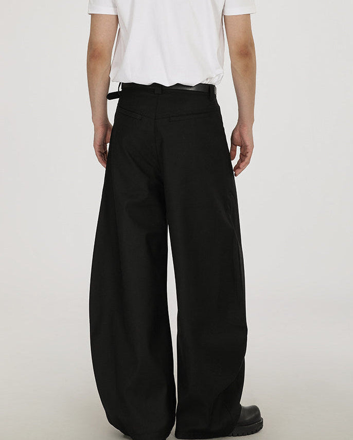 Wide-Leg Wool Trousers