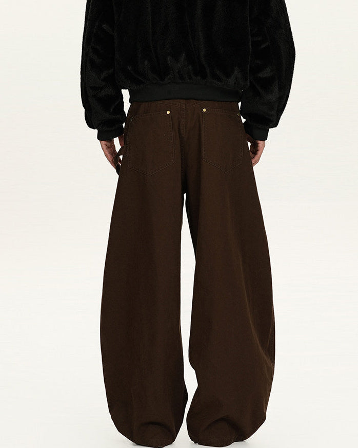 Wide-Leg Utility Pants