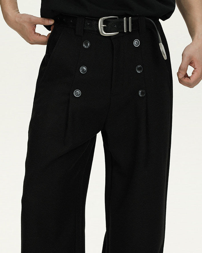 Wool Wide-Leg Trousers