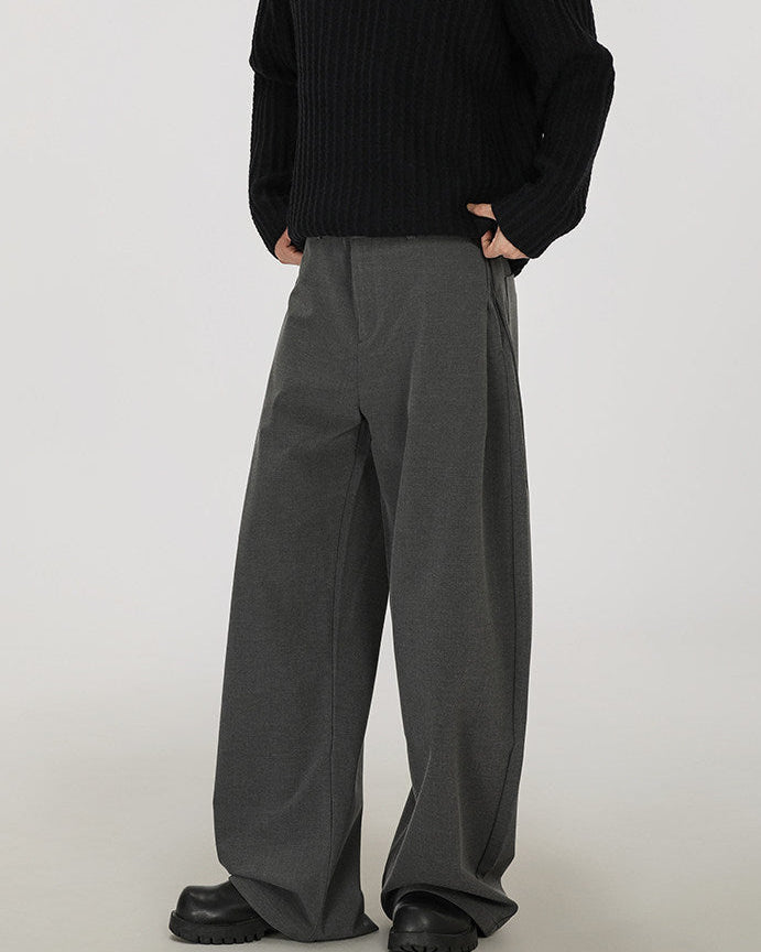 Men's Wide-Leg Stretch Trousers