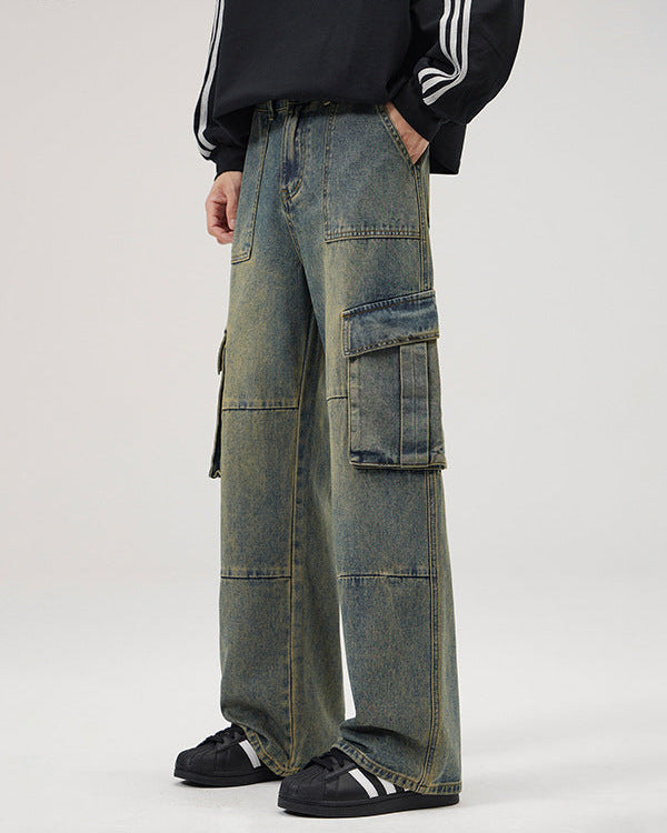 Men's Vintage Wash Cargo Jeans