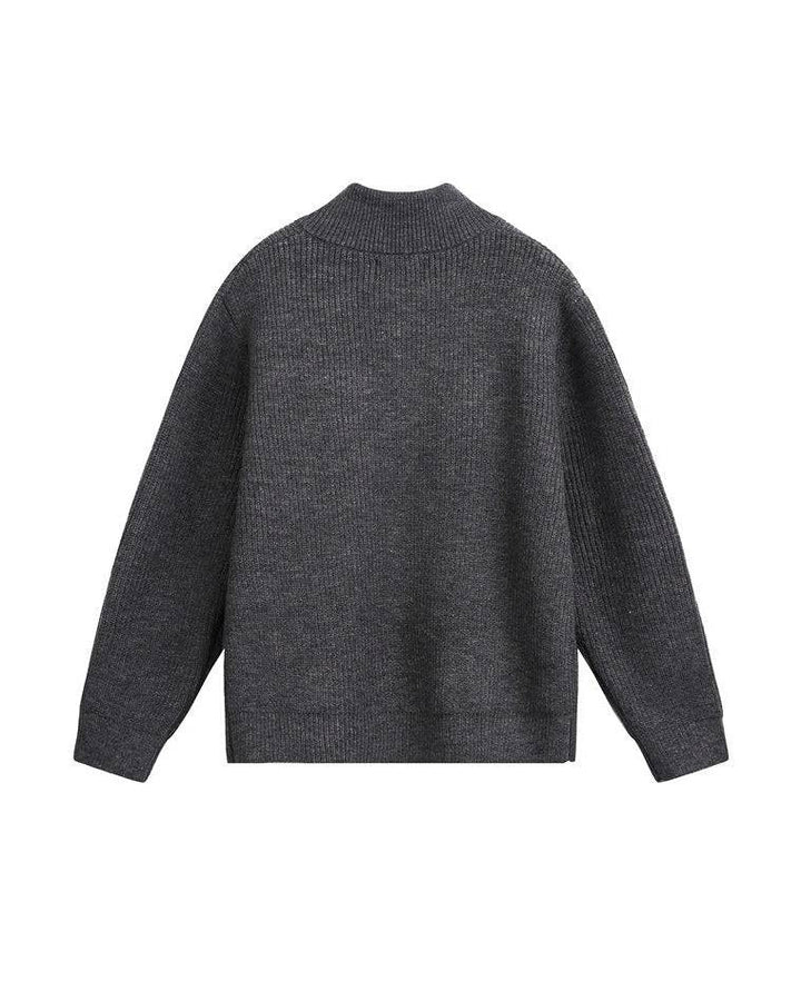 Men's Vintage Loop-Knit Half-Zip Sweater