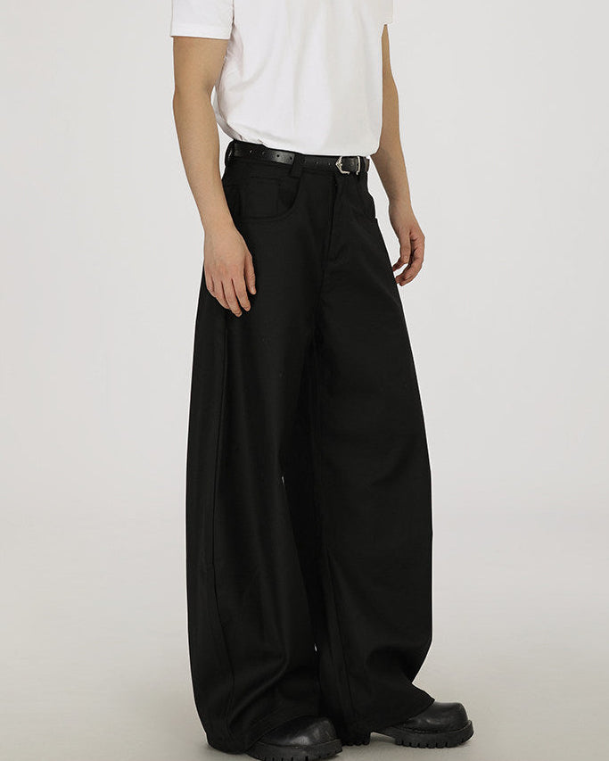 Wide-Leg Wool Trousers