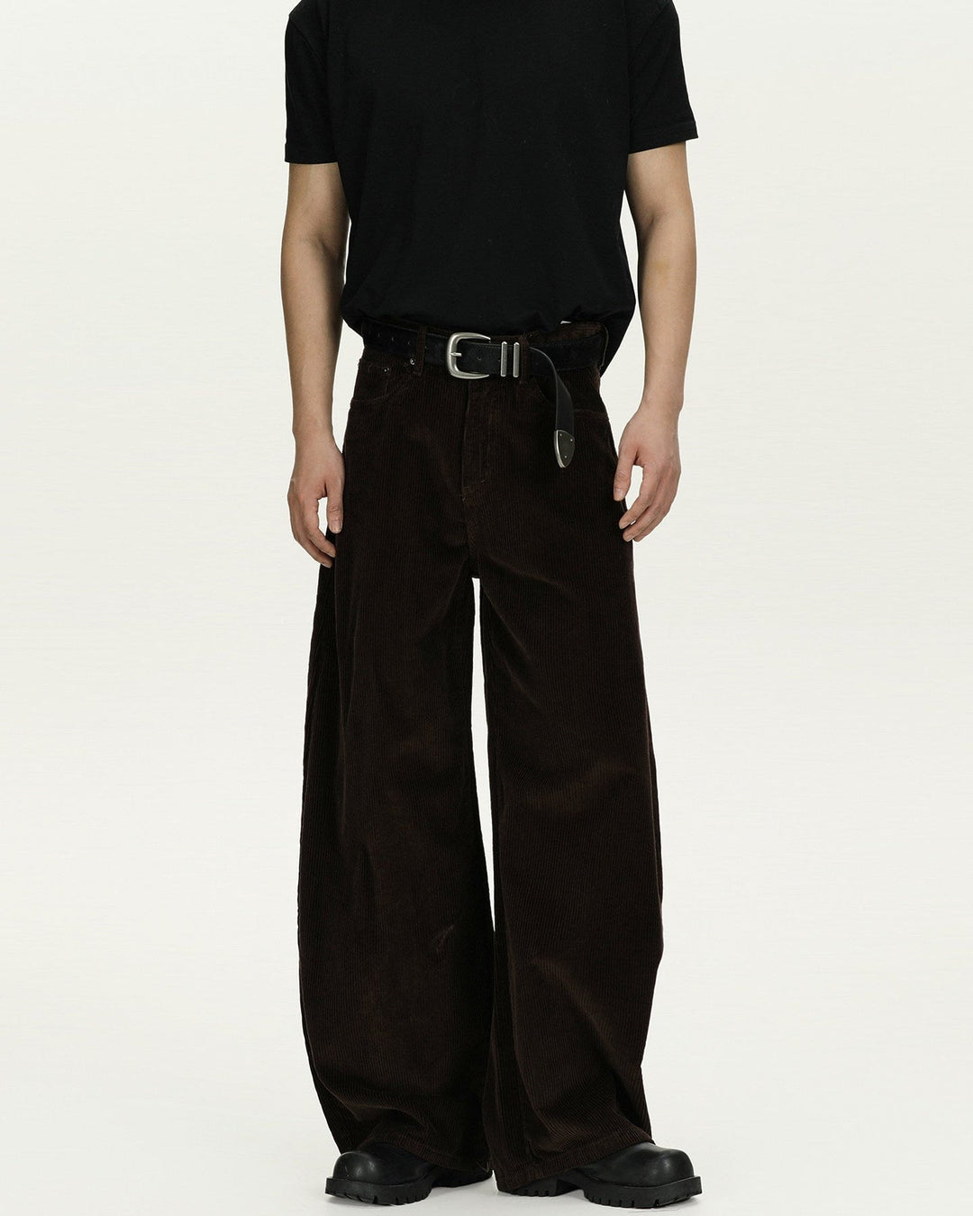 Men's Wide-Leg Cotton Corduroy Trousers