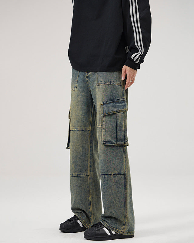 Men's Vintage Wash Cargo Jeans