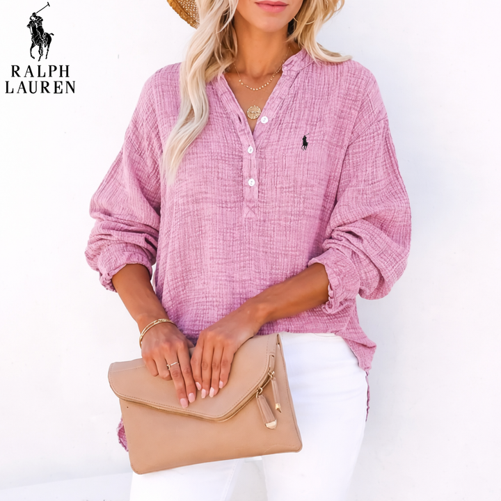 2026 Henley en Lin Froissé Léger || Soldes
