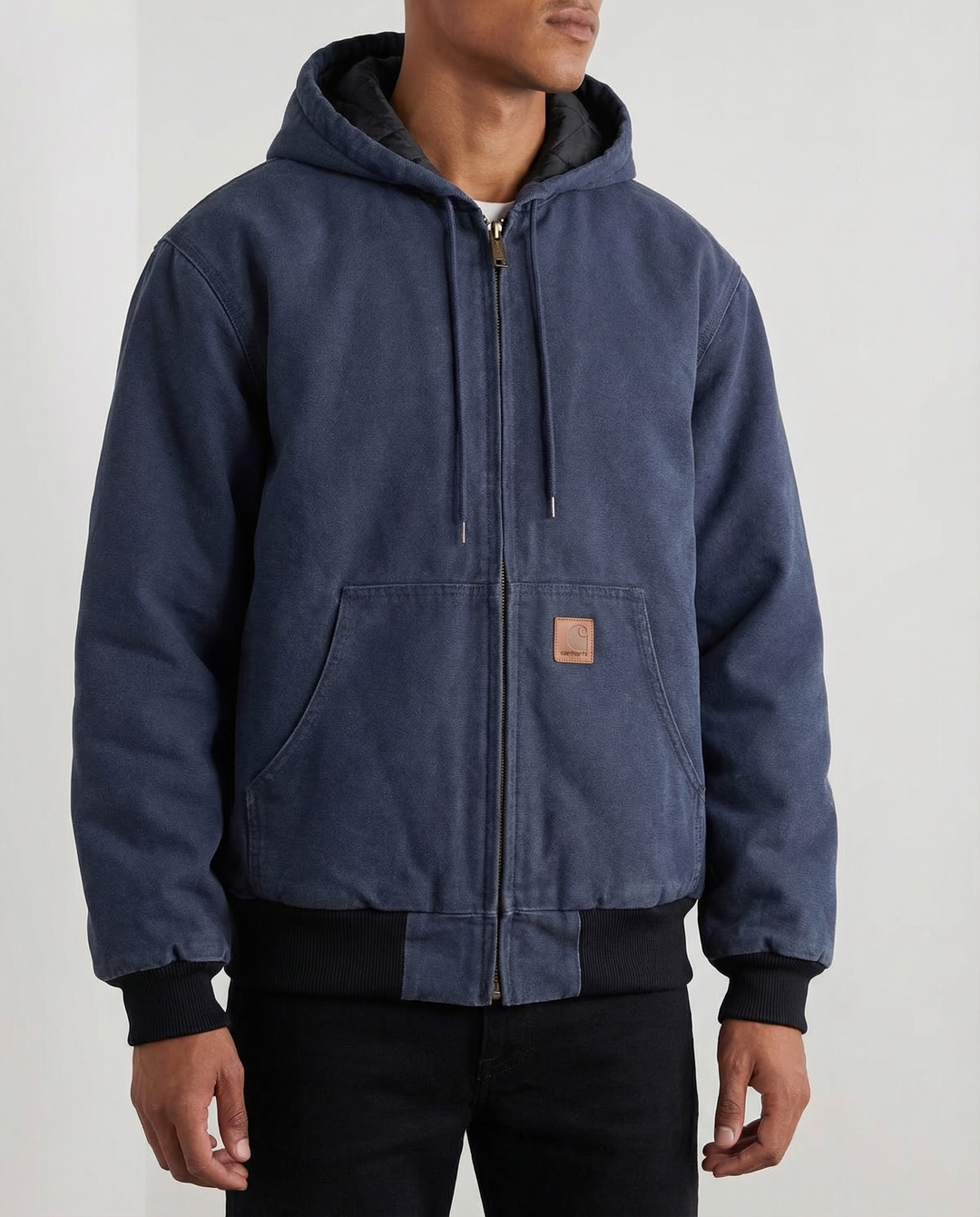 Men's Washed Full Zip Hooded Cardigan
