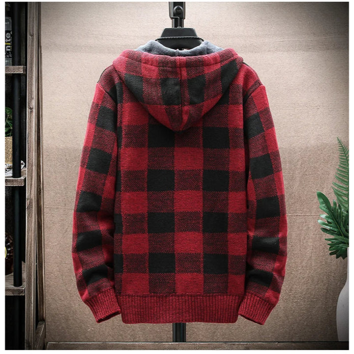 Felpa con cappuccio con zip in flanella Heritage