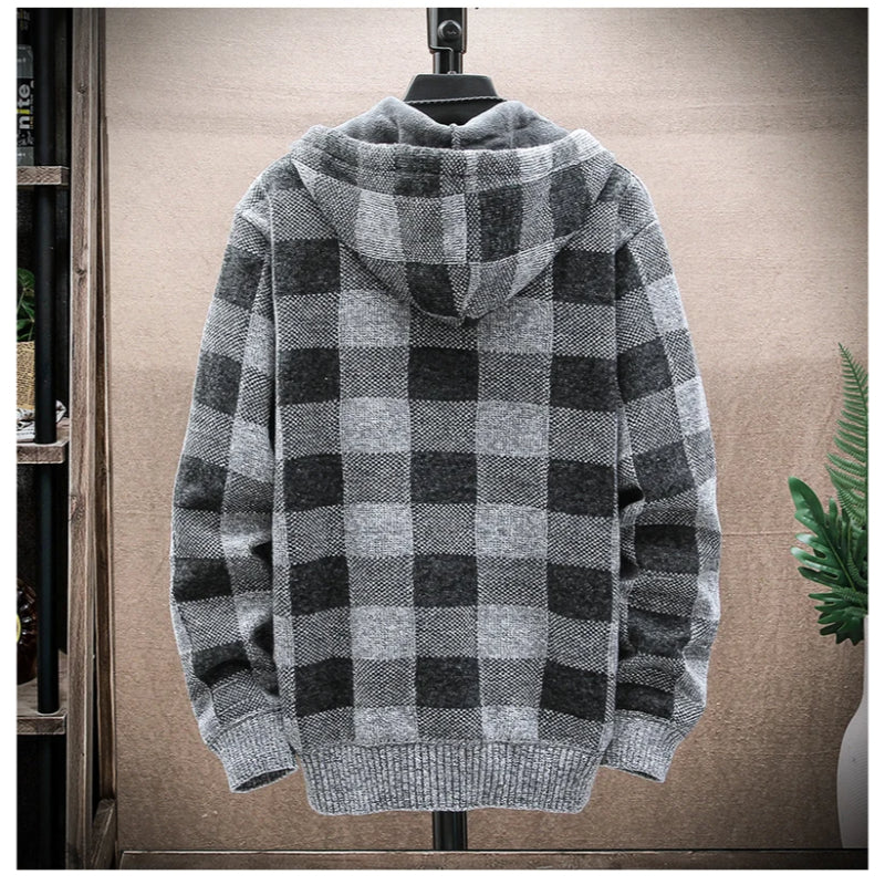Felpa con cappuccio con zip in flanella Heritage