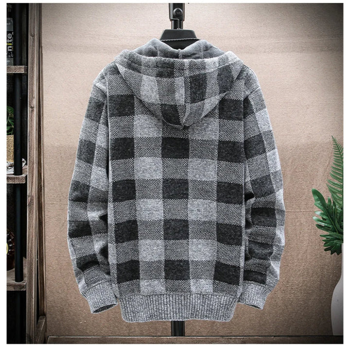 Felpa con cappuccio con zip in flanella Heritage