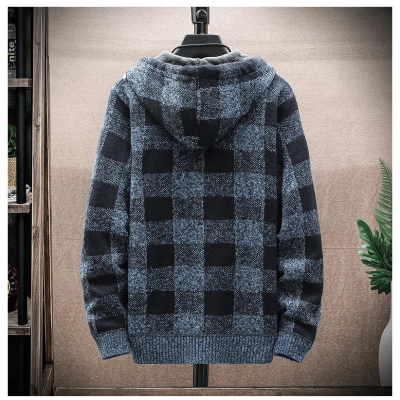 Felpa con cappuccio con zip in flanella Heritage