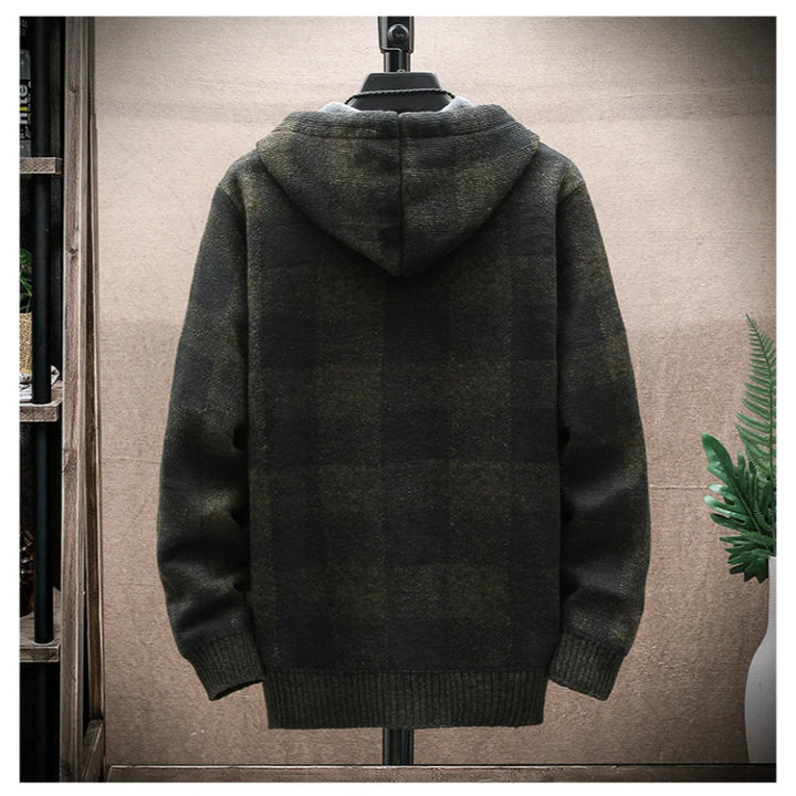 Felpa con cappuccio con zip in flanella Heritage