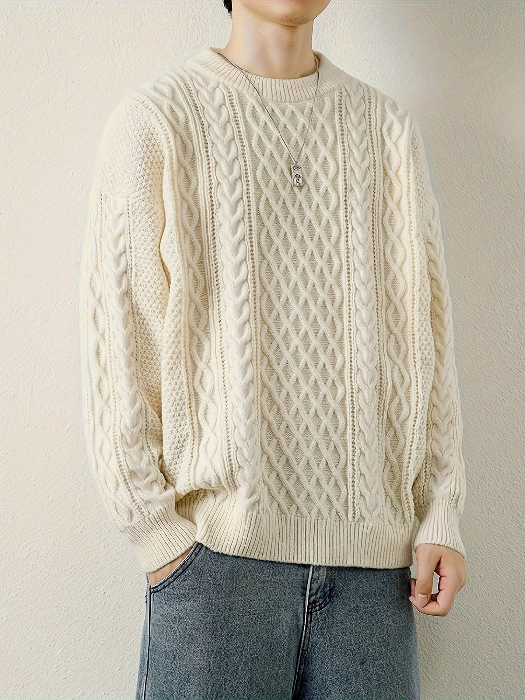 Pull en maille torsadée Hawthorne