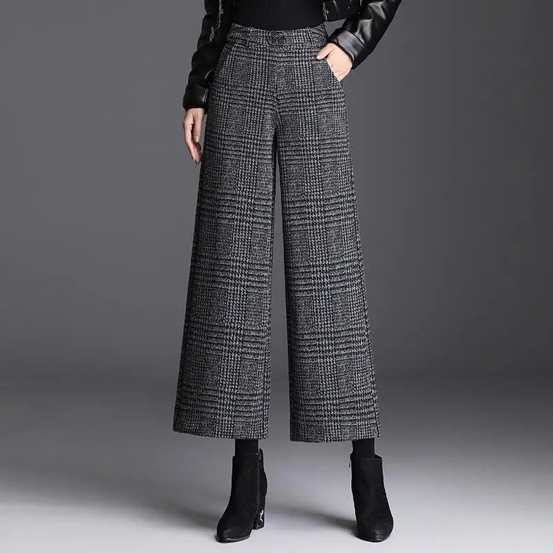 Pantalon Belgravia à Jambes Larges en Tartan