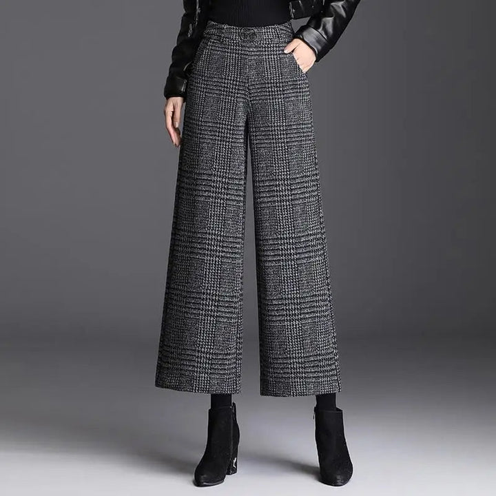 Pantalon Belgravia à Jambes Larges en Tartan