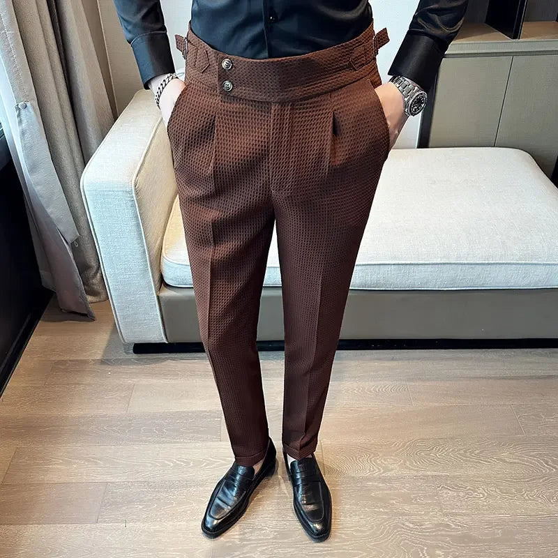Pantalon Texturé Élégant