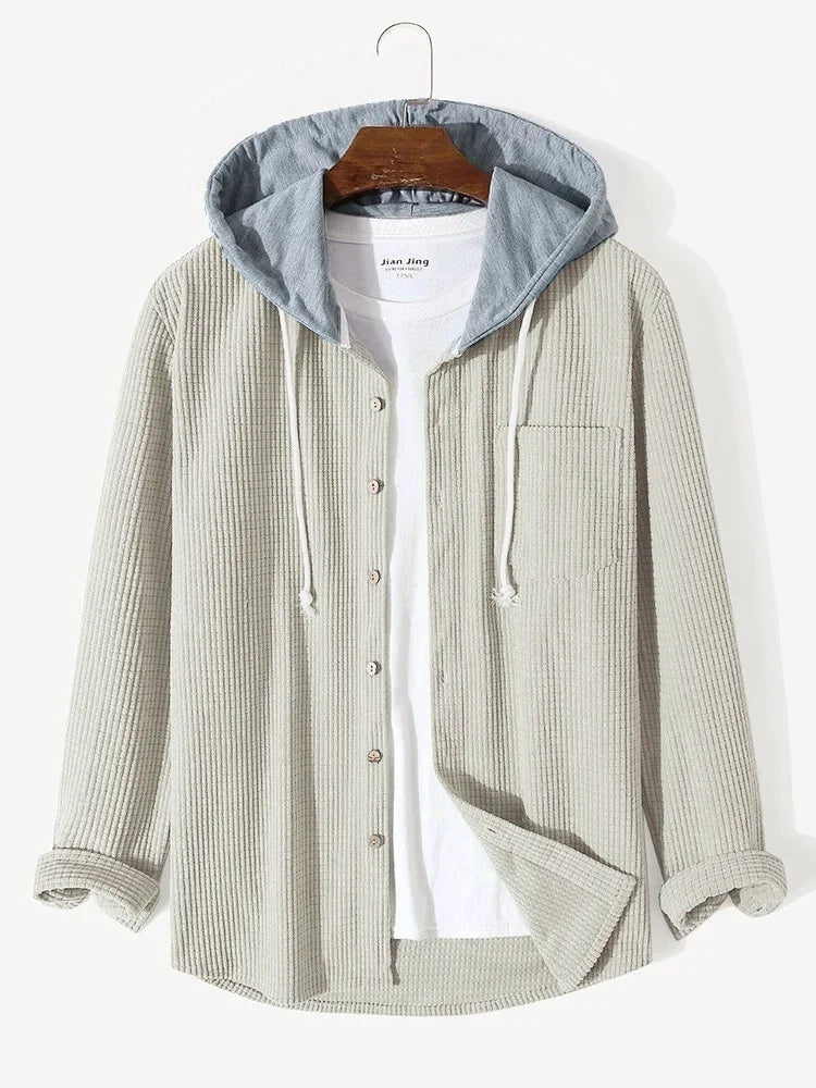 Chemise à capuche en maille décontractée