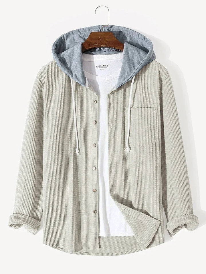 Chemise à capuche en maille décontractée