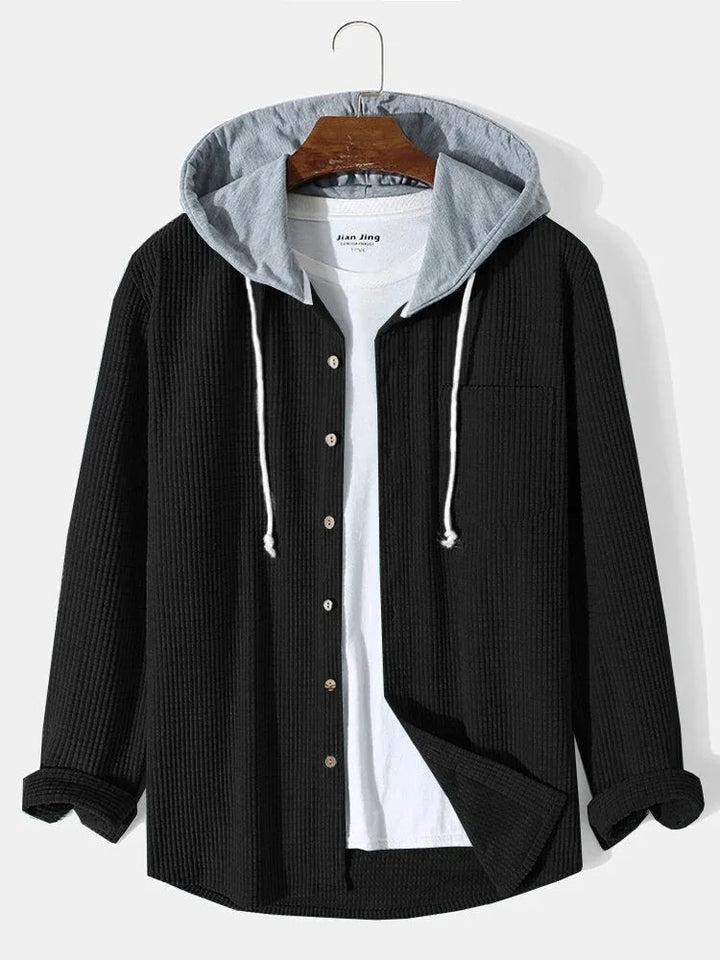 Chemise à capuche en maille décontractée