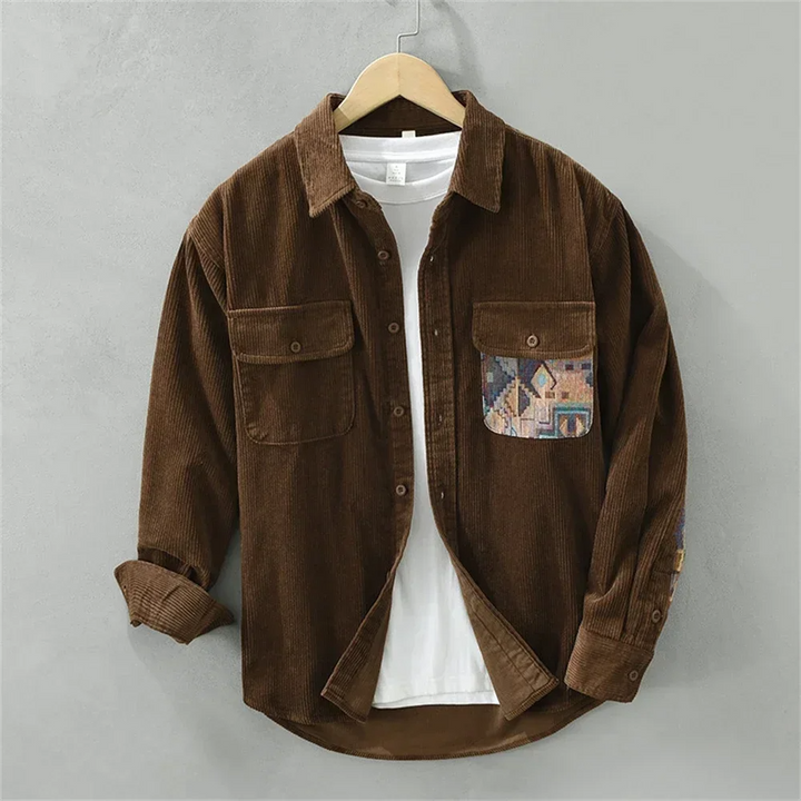 Camicia in velluto a coste Patch-Theory