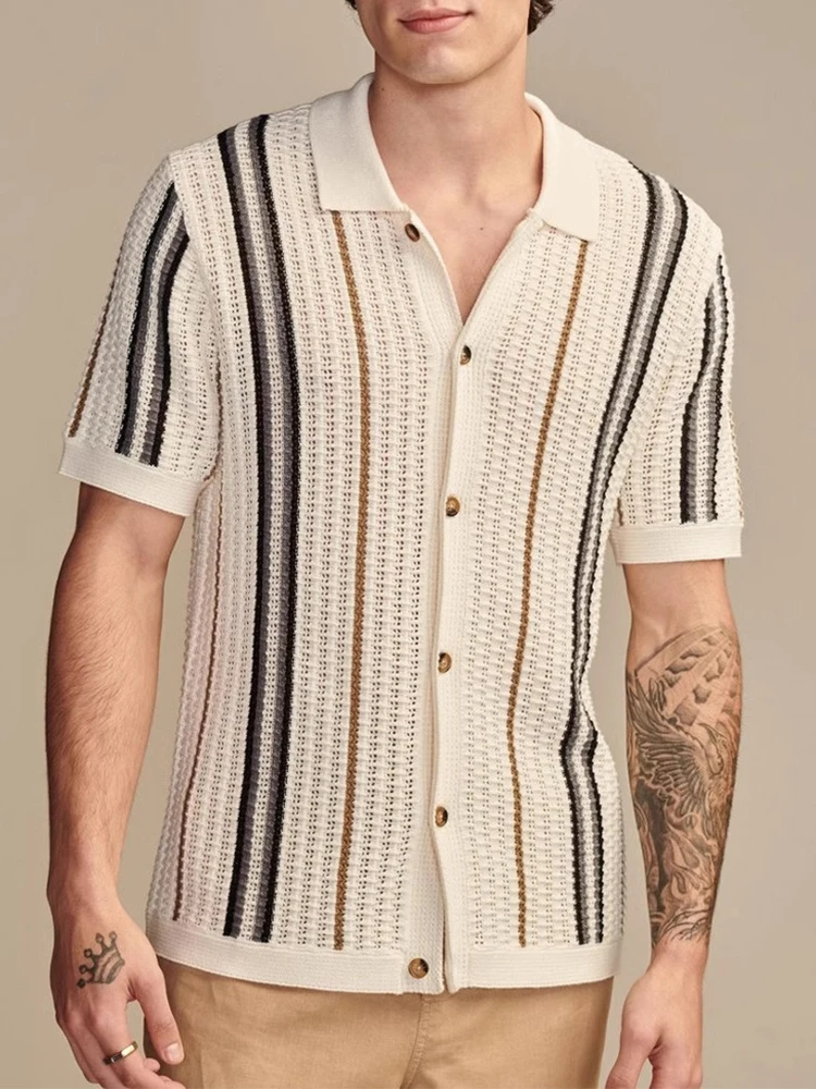 Camicia in Maglia Cabana con Bottoni